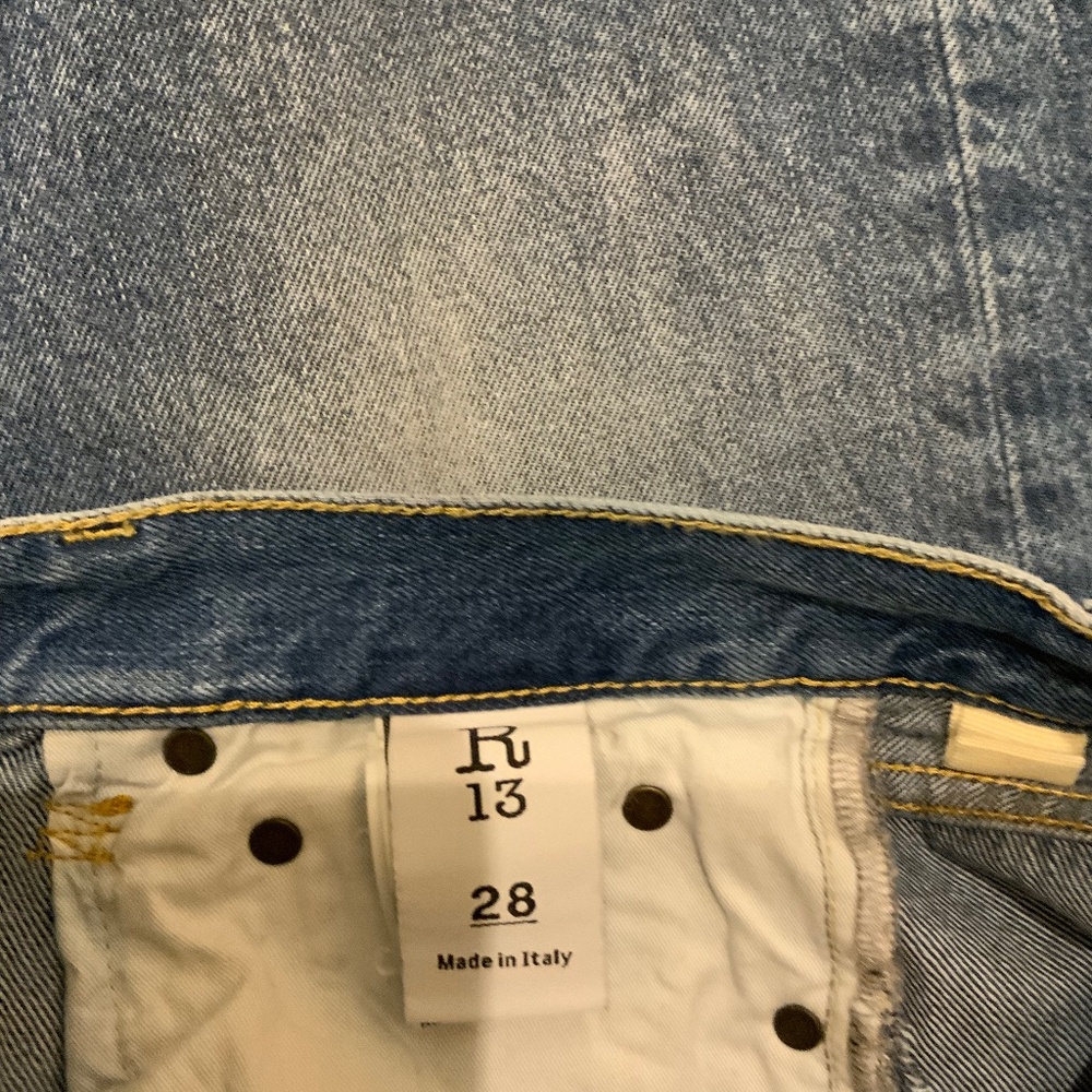 R13 Distressed Boyfriend Jeans – Sizes 27 & 28 - Picture 7 of 8